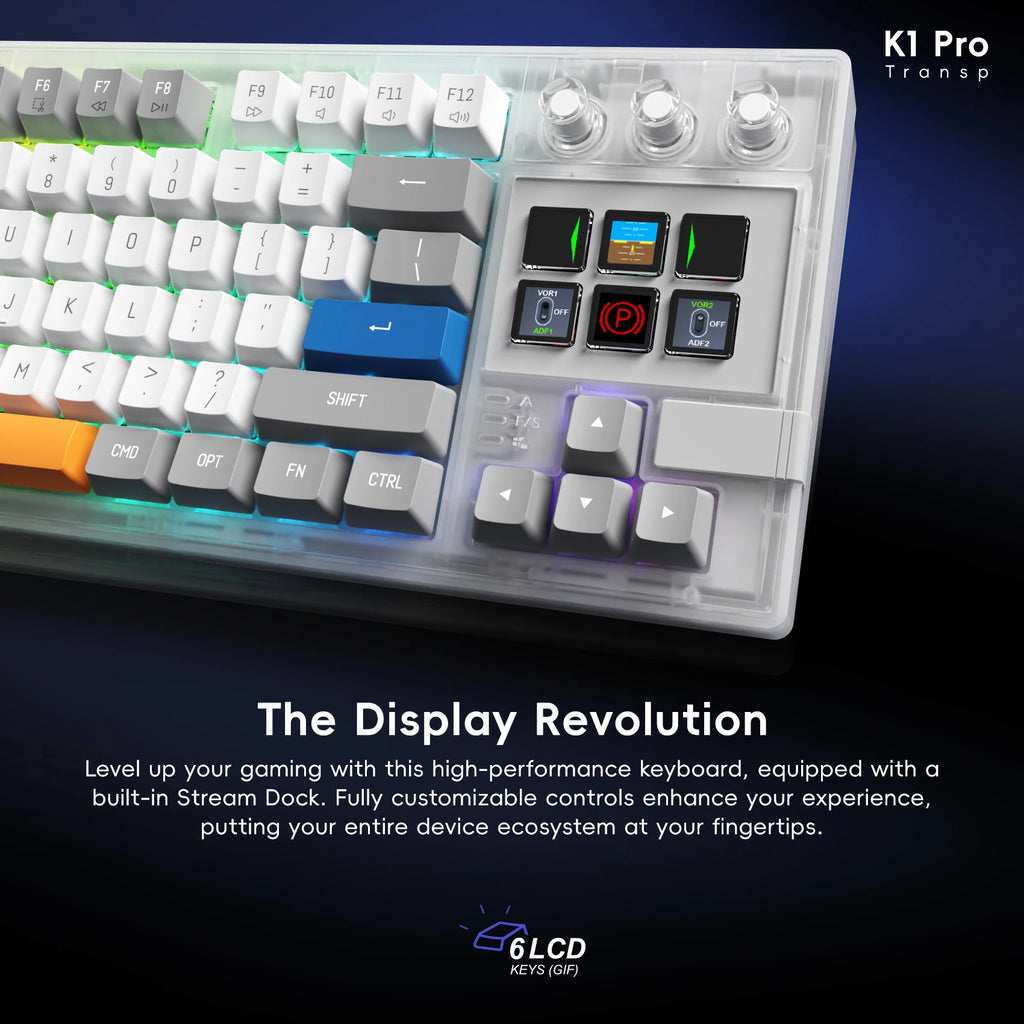 MiraBox K1 Pro — Keyboard with 6 LCD Keys