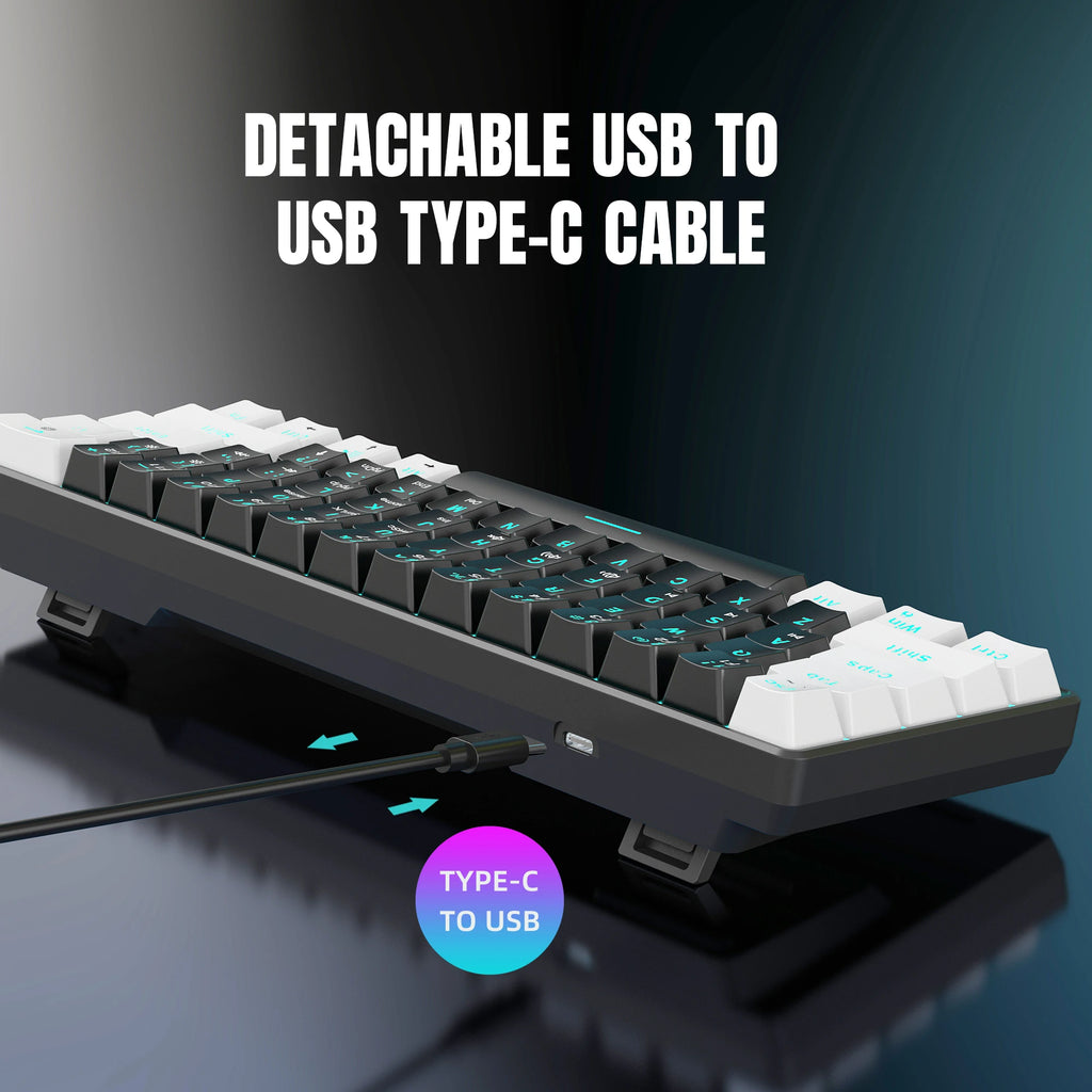 HXSJ V900 Kailh — 60% Keyboard, 19 Light Modes