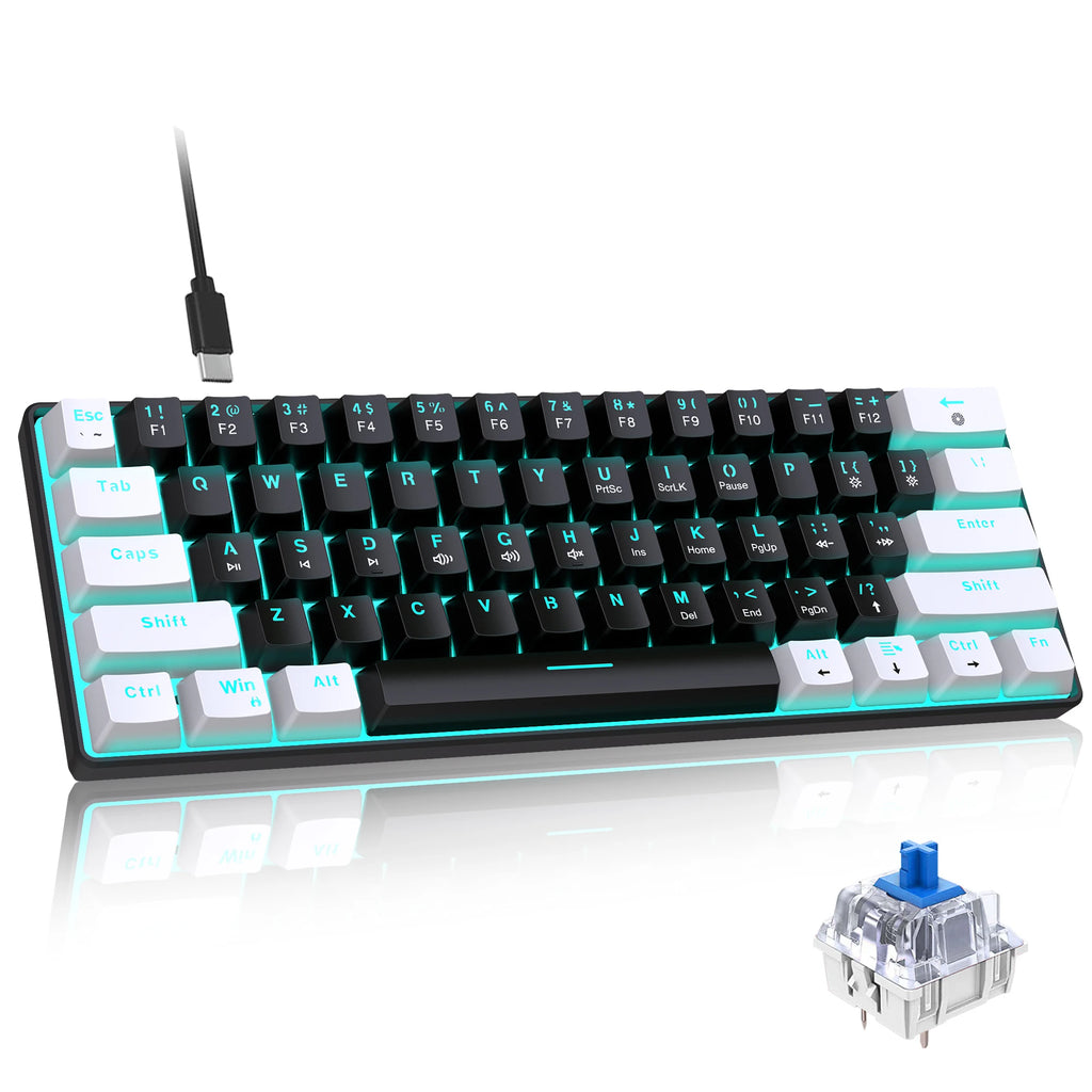 HXSJ V900 Kailh — 60% Keyboard, 19 Light Modes