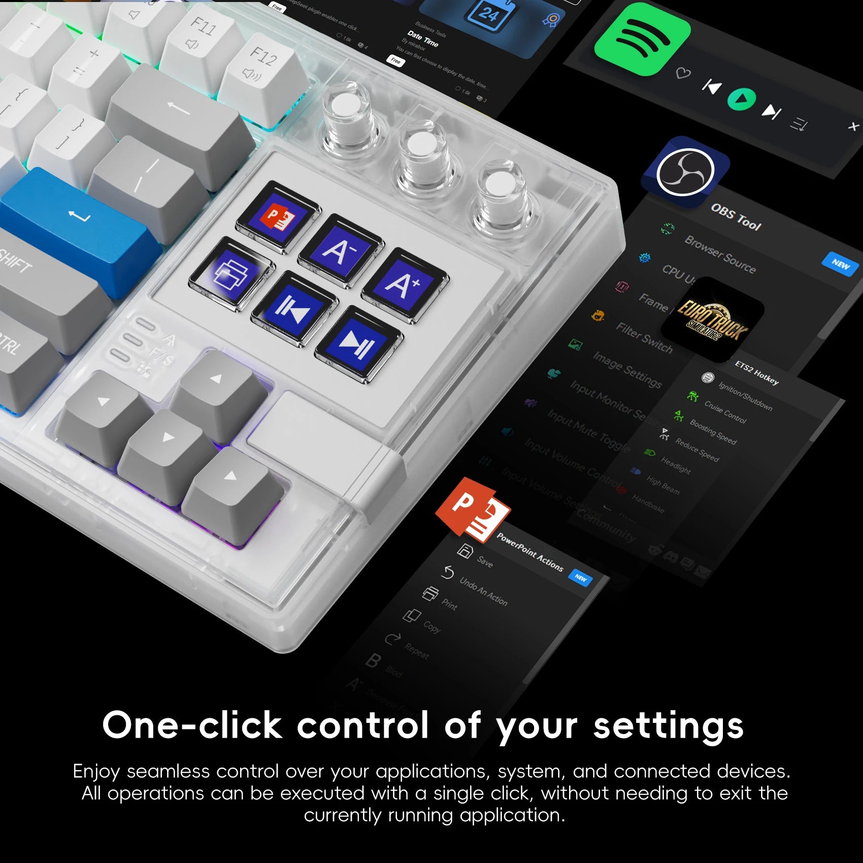MiraBox K1 Pro — Keyboard with 6 LCD Keys