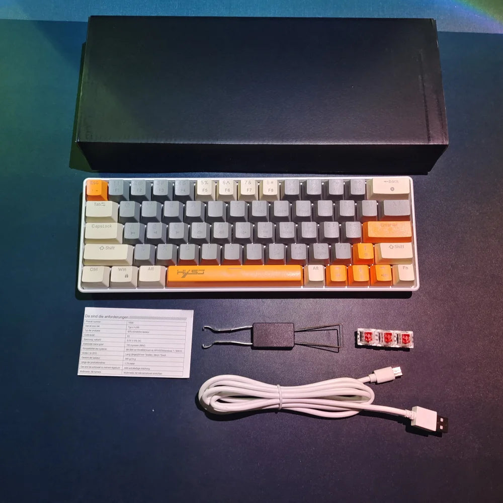 HXSJ V500 — 63-Key Keyboard with Arrows