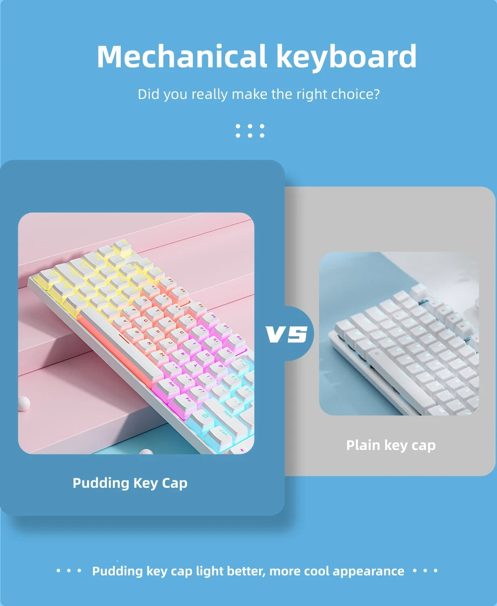 Pudding Keyboard — Glow-Through Keycaps