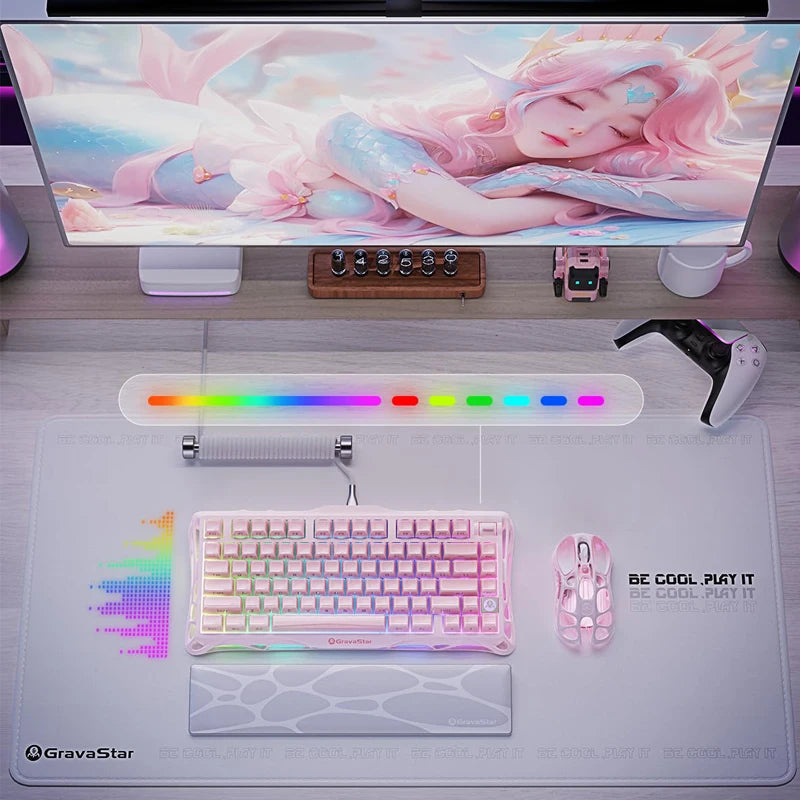 GravaStar Mercury K1 Pink — Aluminium 75% Wireless Keyboard