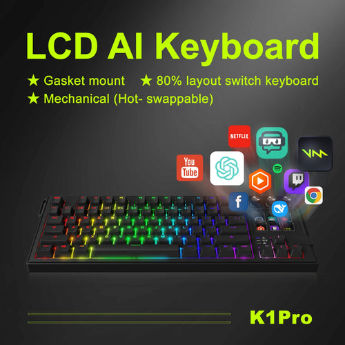 87-Key Mechanical Keyboard — TKL, Wired RGB