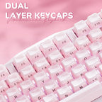 GravaStar Mercury K1 Pink — Aluminium 75% Wireless Keyboard