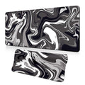 Marble swirl mousepad in black, white and grey