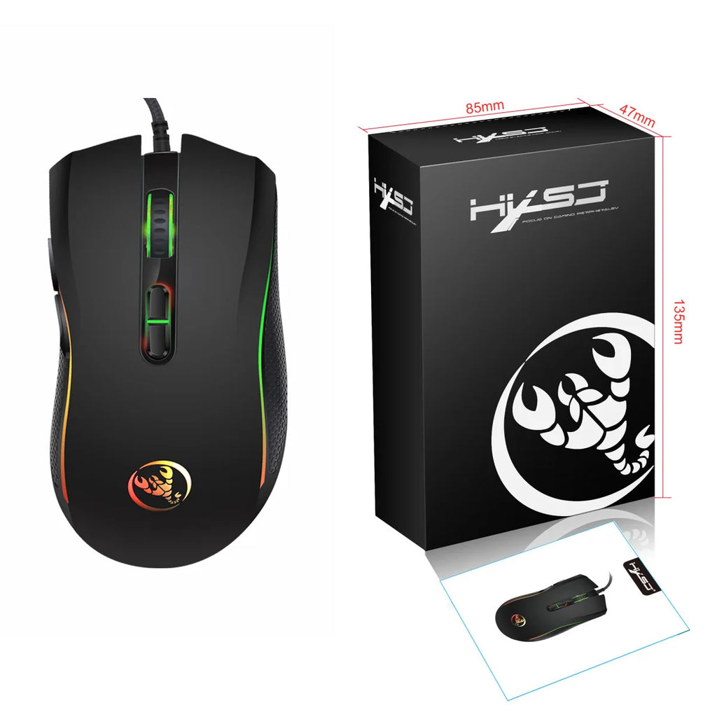 A869 Wired Mouse — 6 Buttons, 6400 DPI