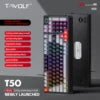 T-WOLF T50 — Compact Keyboard with Volume Knob
