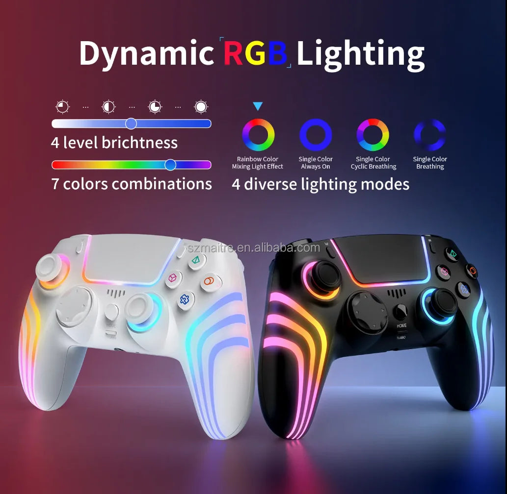 PS5 RGB Controller — Gyro Aim, Dual Vibration