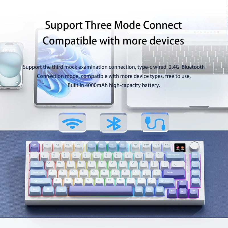 PCTENK 81 — 75% Gateron Keyboard, Wireless