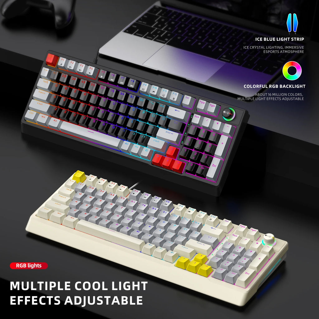 T-WOLF T50 — Compact Keyboard with Volume Knob