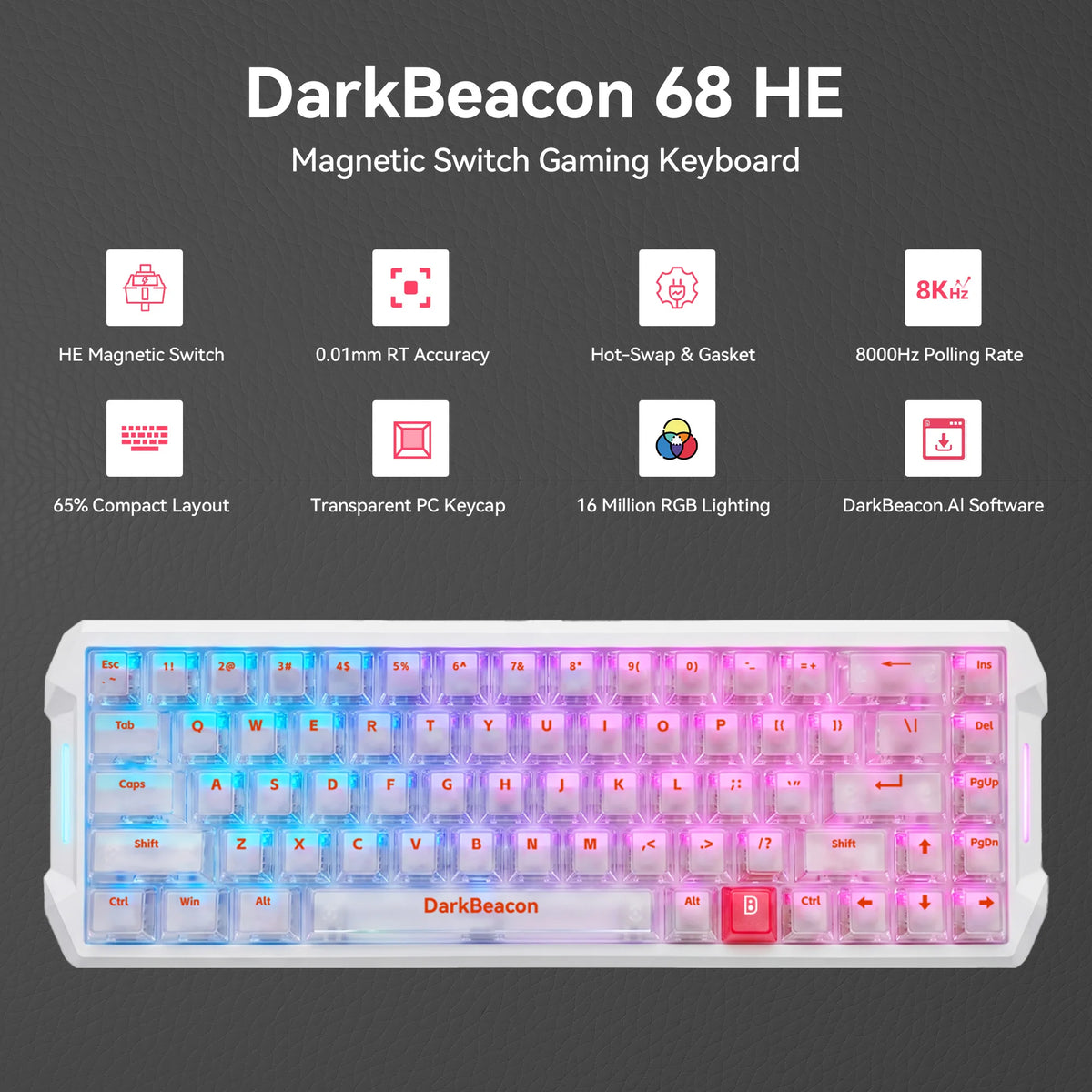 Flux 68 — Magnetic 65% Keyboard, Rapid Trigger, USB-C
