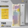 T-WOLF T50 — Compact Keyboard with Volume Knob