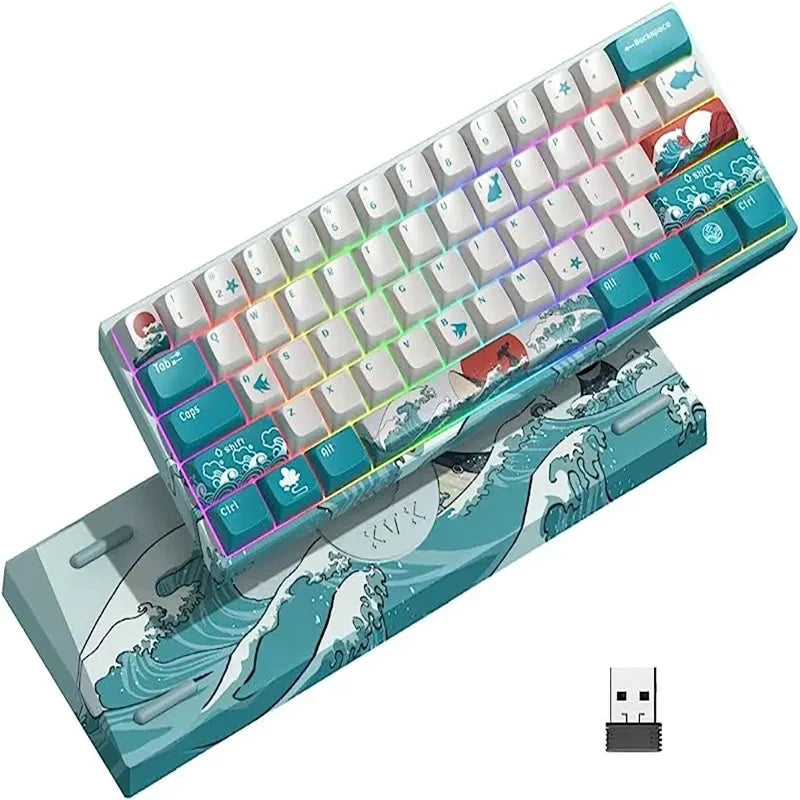 Wireless 60% Keyboard — Rechargeable, RGB