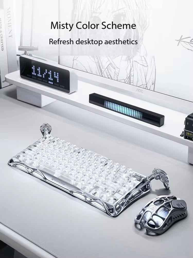 GravaStar K1 Pro Mist — Aluminium Skeleton Keyboard