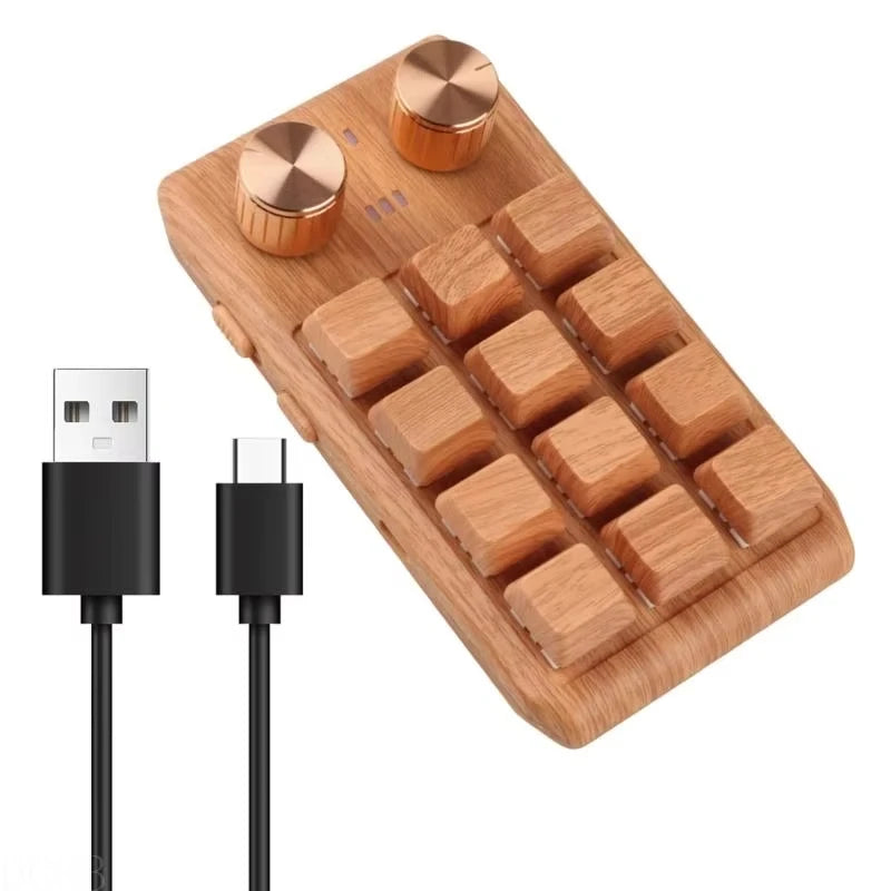 12-Key Macropad — Dual Knobs, Programmable