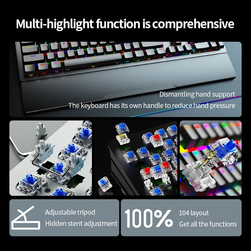 AK104 — Full-Size RGB Mechanical Keyboard