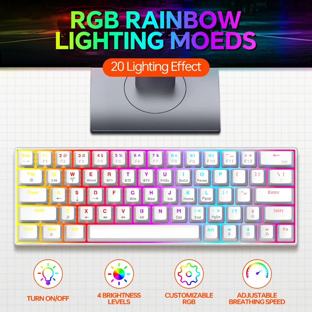 T-WOLF T30 — Wireless Keyboard, 1450mAh Battery