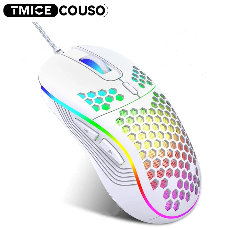 Honeycomb Gaming Mouse — 65g Ultra-Light