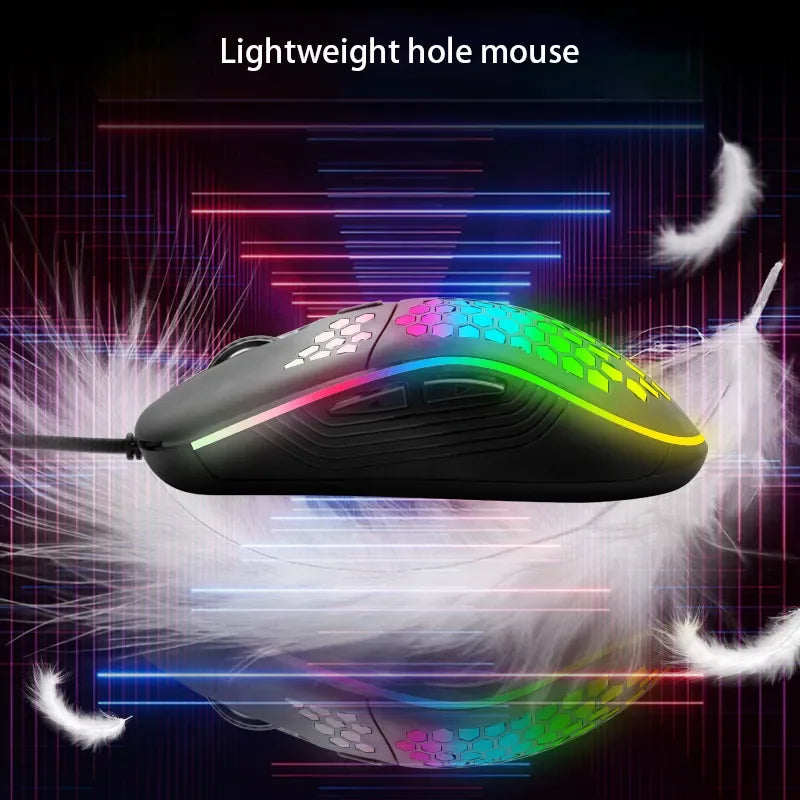 Honeycomb Gaming Mouse — 65g Ultra-Light
