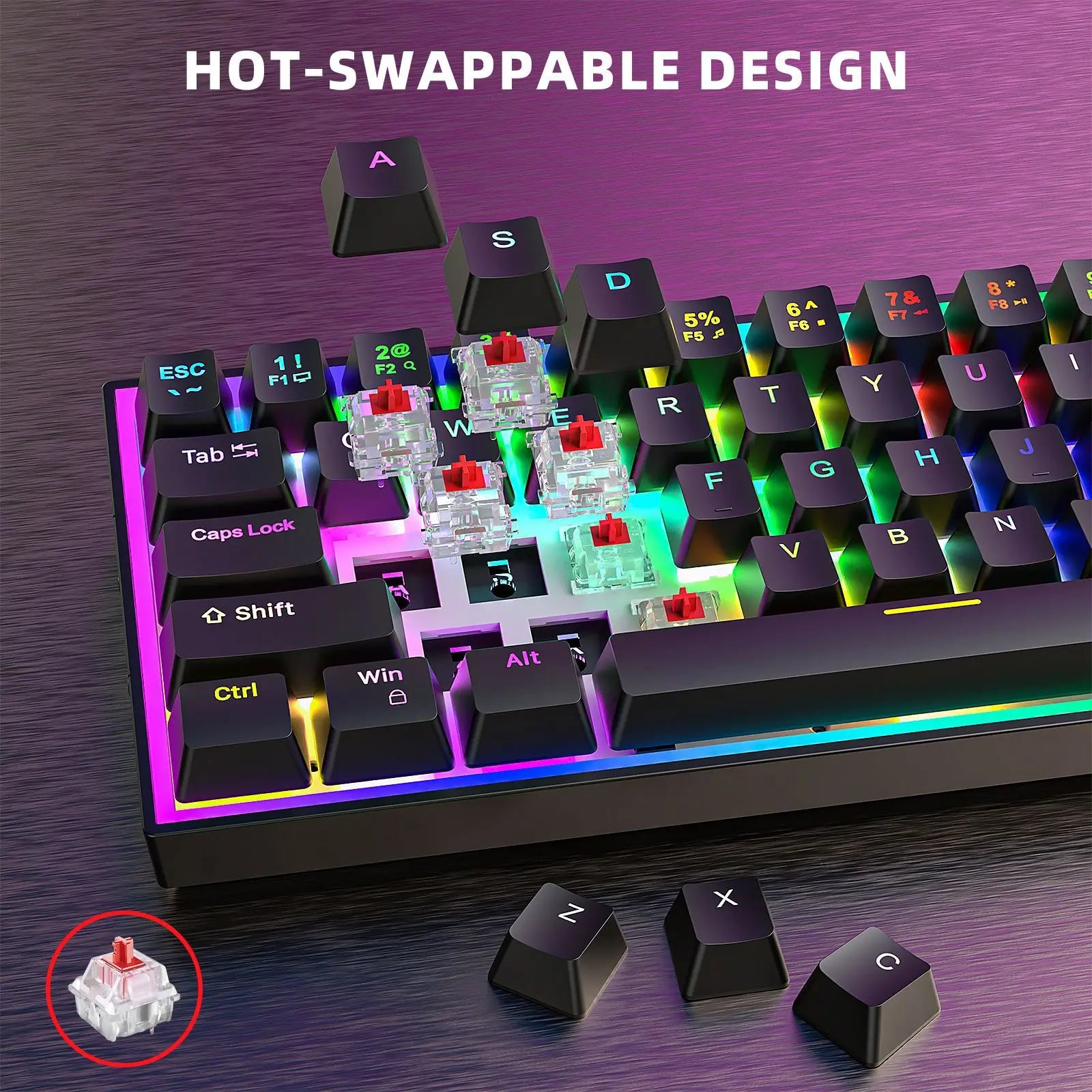 65% Gateron Keyboard — Side-Printed PBT