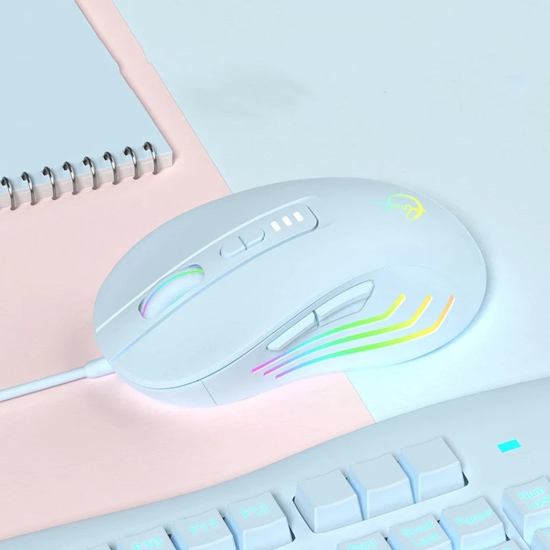 Silent Wireless Mouse — 7 Buttons, 6400 DPI