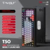 T-WOLF T50 — Compact Keyboard with Volume Knob