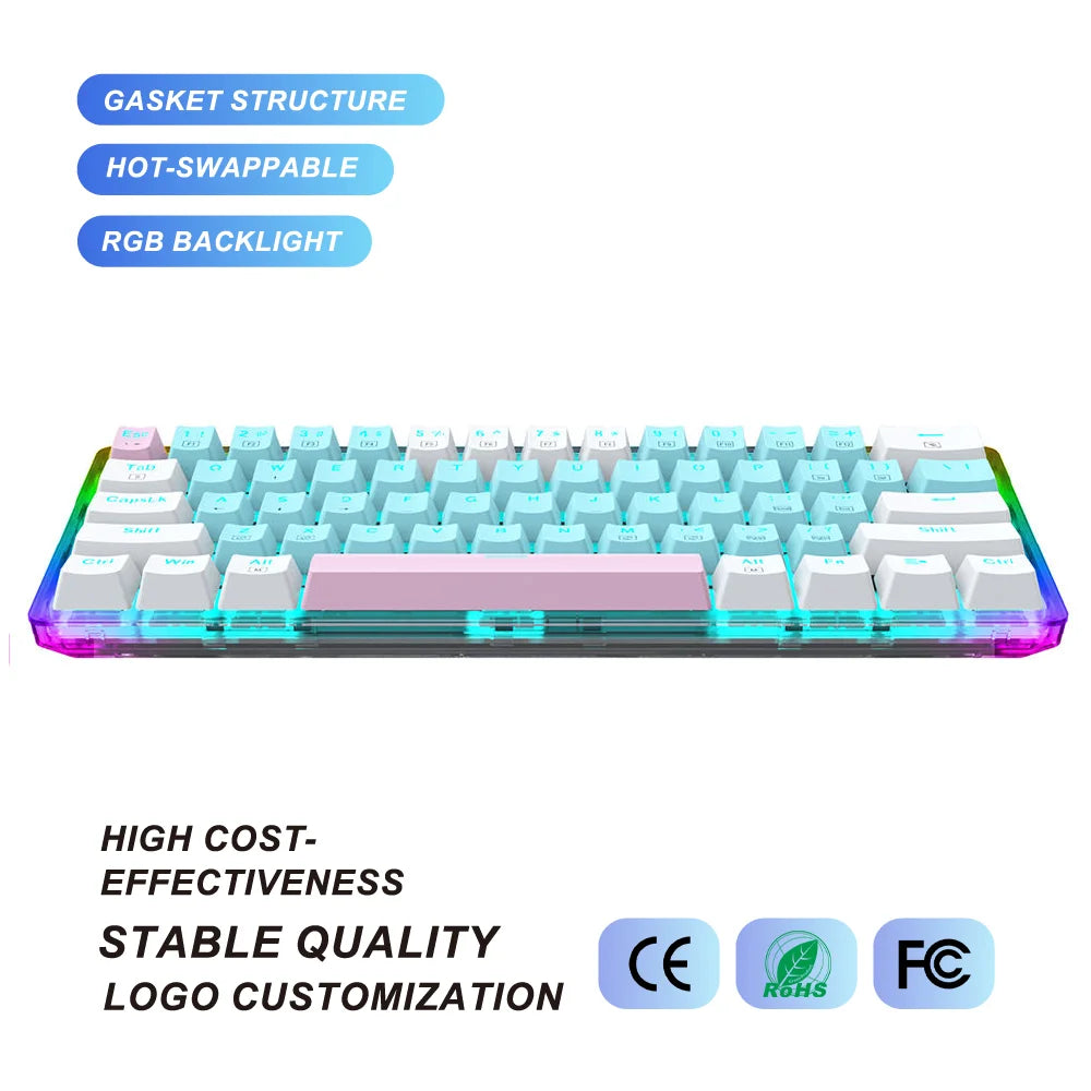 Transparent 60% Keyboard — See-Through Build
