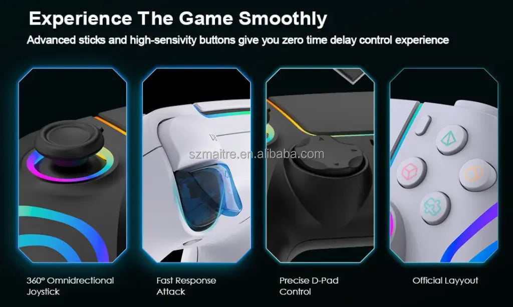 PS5 RGB Controller — Gyro Aim, Dual Vibration