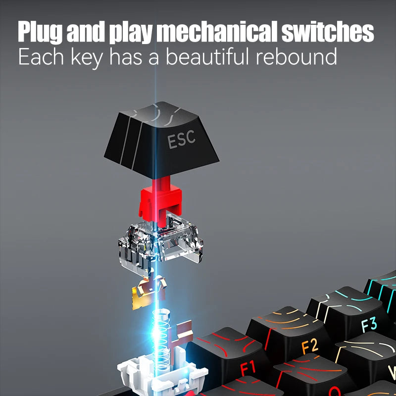SHIPADO iK68 — 65% Hot-Swap Keyboard, Side-Engraved RGB
