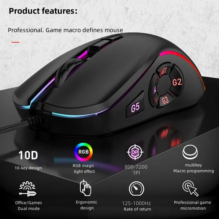 X9 Gaming Mouse — 10 Programmable Buttons