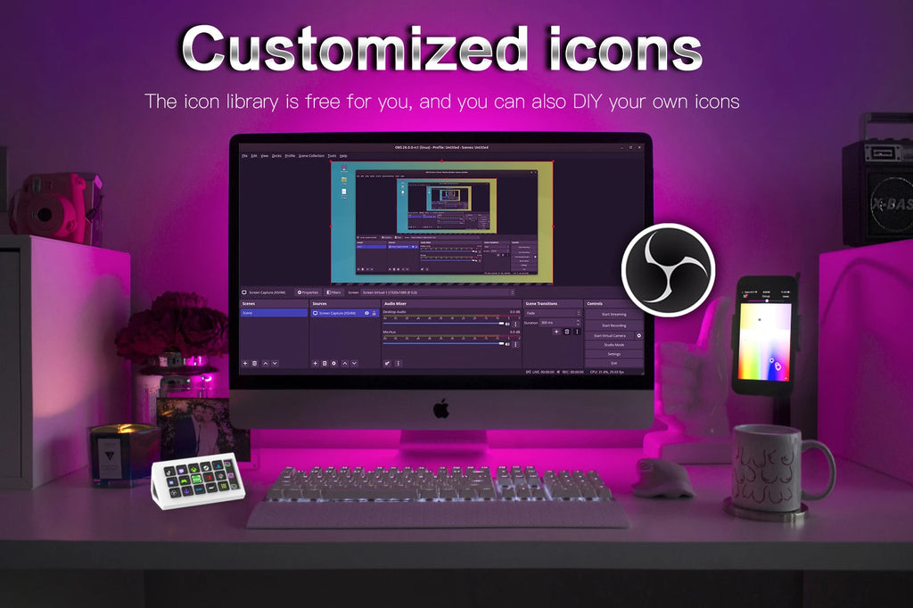 MiraBox Stream Deck — 15 LCD Keys