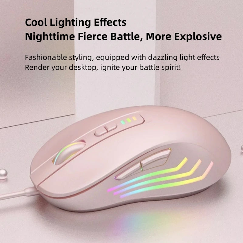 Silent Wireless Mouse — 7 Buttons, 6400 DPI
