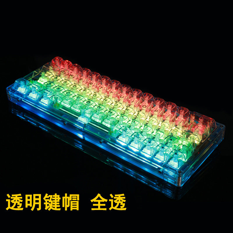 Crystal Transparent Keycap Set — Universal 61 to 132 Keys