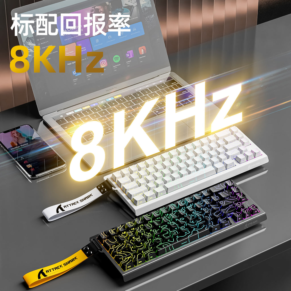Attack Shark X68HE — Magnetic Keyboard, Adjustable Rapid Trigger