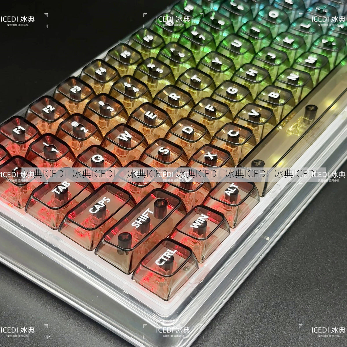 Crystal Transparent Keycap Set — Universal 61 to 132 Keys