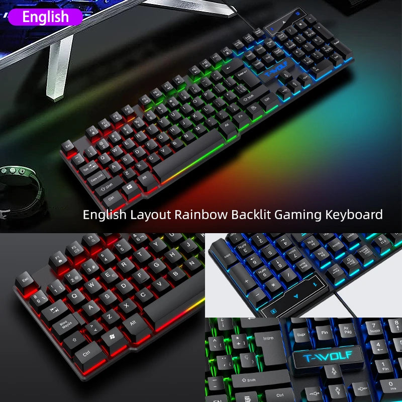 5-in-1 Gaming Bundle — Keyboard, Mouse, Headset, Speaker & Pad
