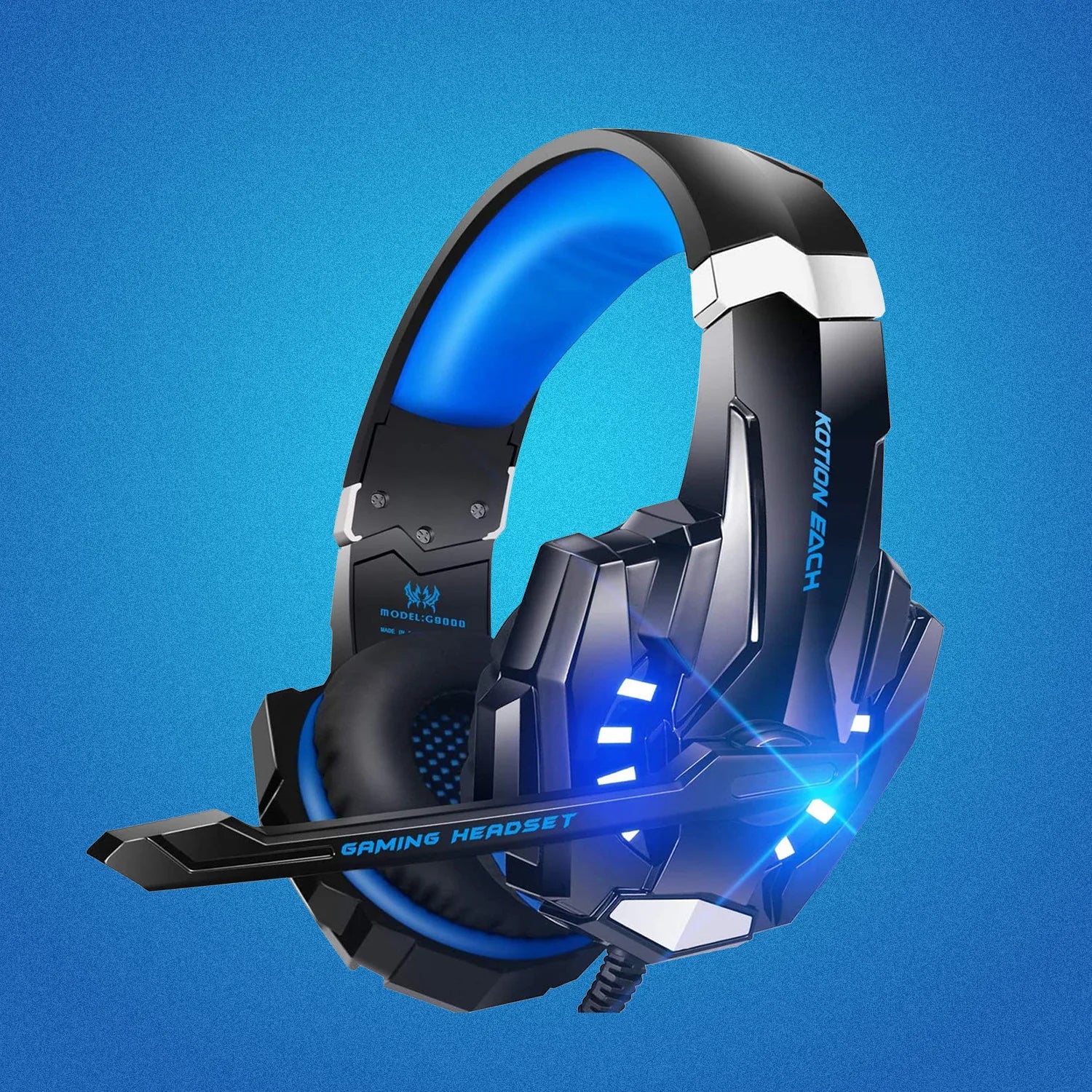 G9000 Gaming Headset — Deep Bass, Glowing Earcups
