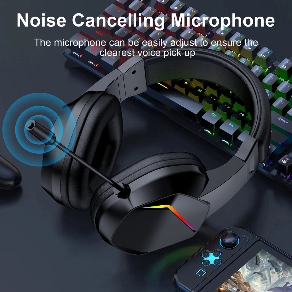 LED Wireless Gaming Headset — 40mm Drivers, Low Latency