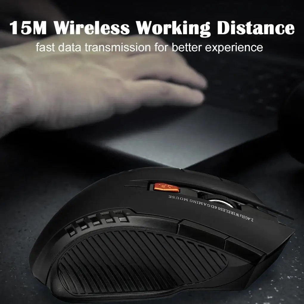 Mini Wireless Mouse — 6 Buttons, 1600 DPI