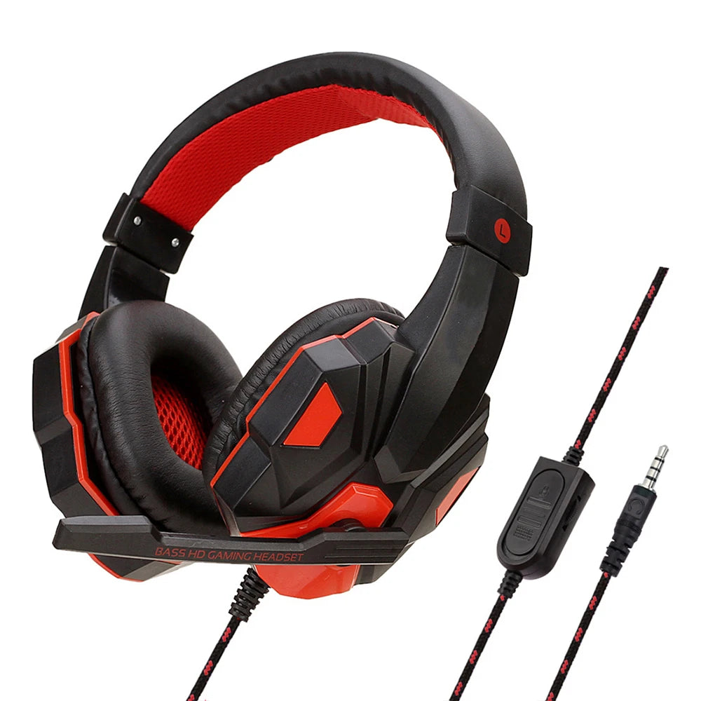 3.5mm Wired Gaming Headset — Noise Cancelling, Foldable