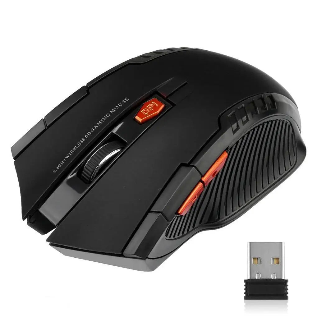 Mini Wireless Mouse — 6 Buttons, 1600 DPI