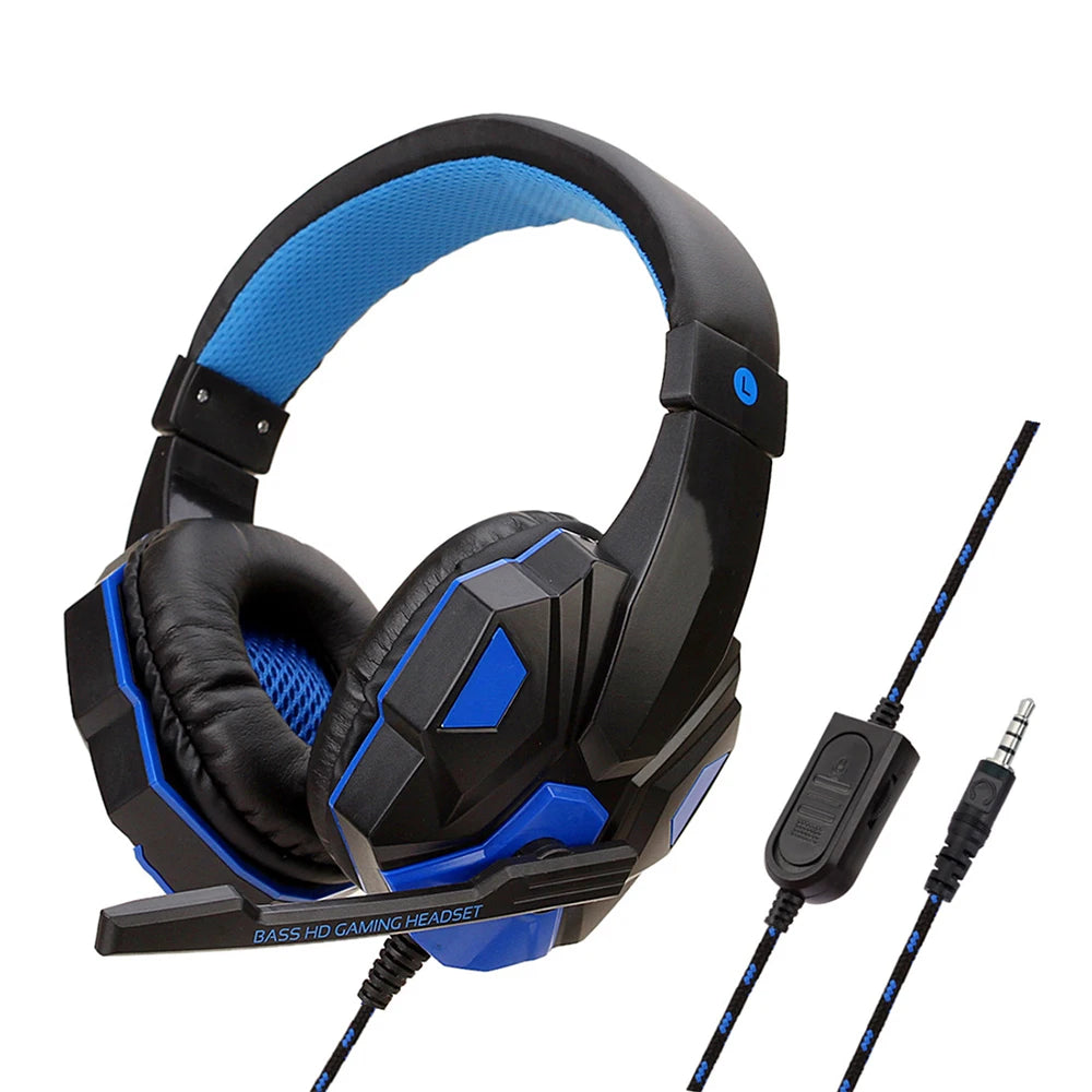 3.5mm Wired Gaming Headset — Noise Cancelling, Foldable