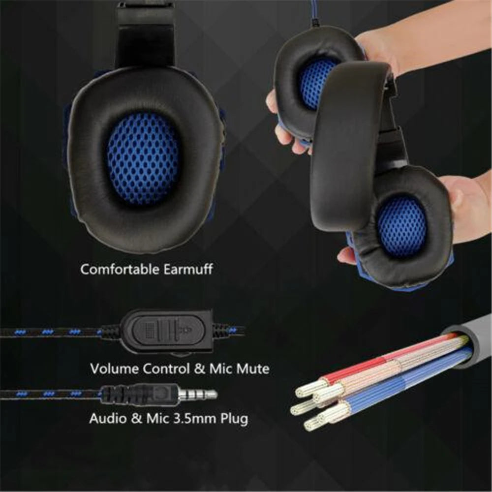 3.5mm Wired Gaming Headset — Noise Cancelling, Foldable